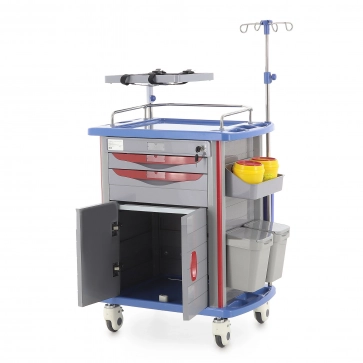 Тележка медицинская Med-Mos ЕТ750-02 ТМ-002АН-00 белая - 2